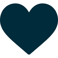 Flat image of a green heart