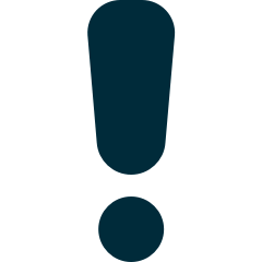 Flat image of a green exclamation point